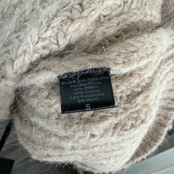 Jenni Kayne Cocoon Button Up Taupe V-Neck Cardigan S NEW Alpaca Knit Sweater - Picture 7 of 7